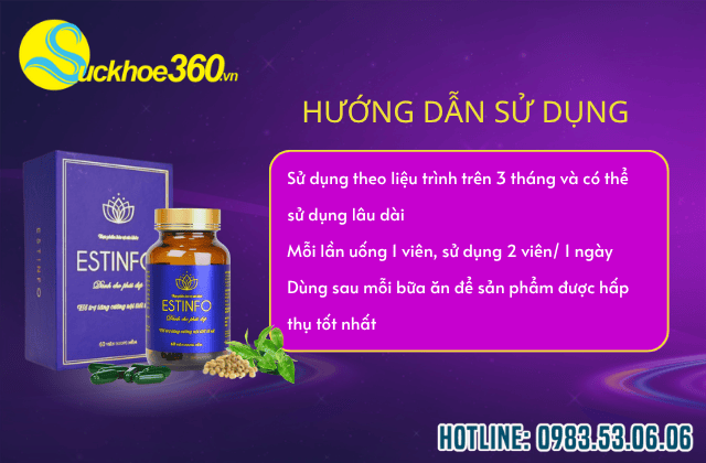 Hướng dẫn sử dụng viên uống Estinfo
