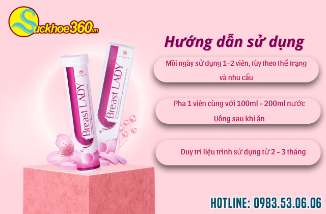 hướng dẫn sử dụng viên sủi Breast Lady