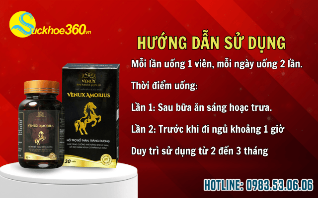 hướng dẫn sử dụng venux amorius đúng cách