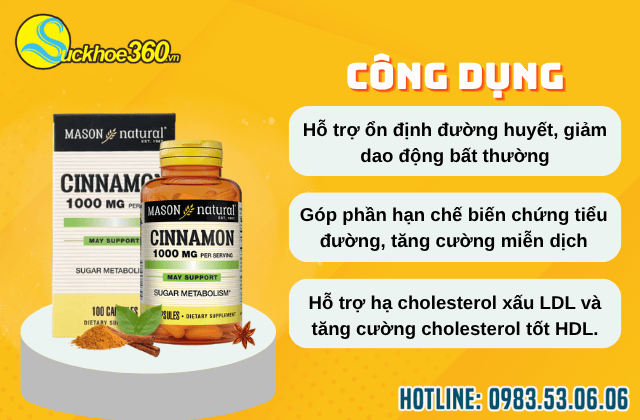 Mason Natural Cinnamon có công dụng gì?
