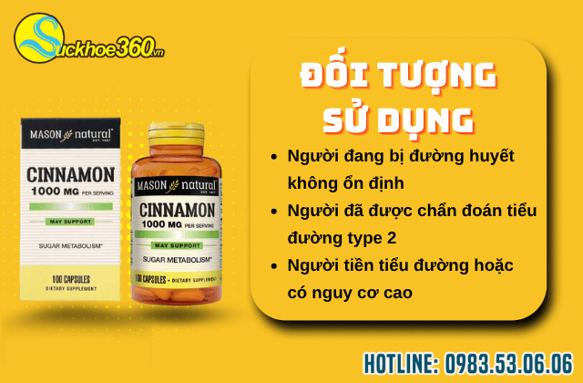 Đối tượng nên sử dụng Mason Natural Cinnamon
