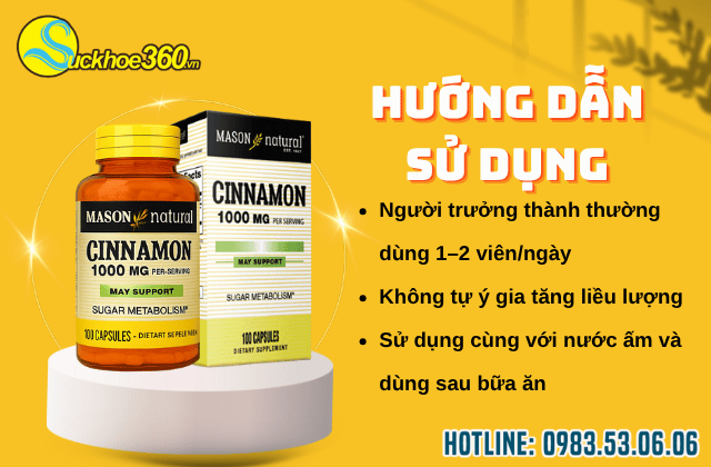 Hướng dẫn sử dụng Mason Natural Cinnamon đúng cách