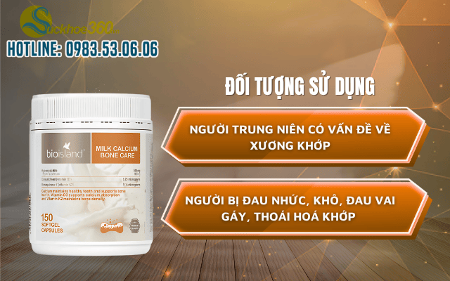 Đối tượng sử dụng Bio Island Milk Calcium Bone Care