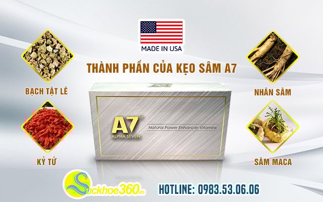 Thành phần có trong Kẹo A7