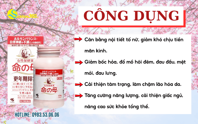 Viên uống Kobayashi công dụng