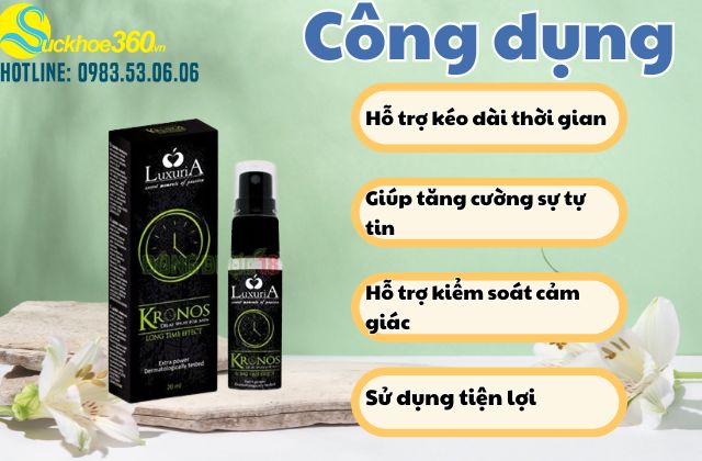 Chai xịt Kronos có công dụng gì?