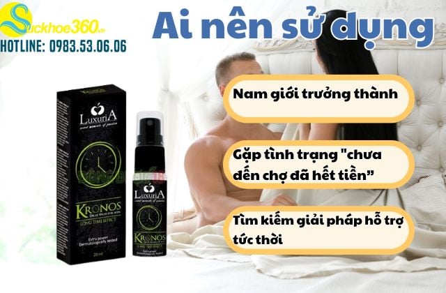 Chai xịt Kronos phù hợp với ai?