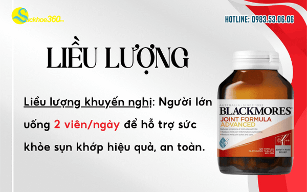 Blackmores Joint Formula Advanced liều lượng sử dụng