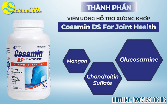 Thành phần làm nên Cosamin DS For Joint Health