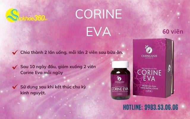 Liều lượng khuyến nghị khi dùng Corine Eva