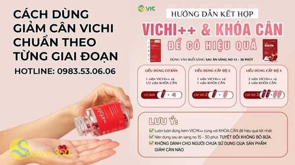 Cách dùng giảm cân Vichi chuẩn theo từng giai đoạn