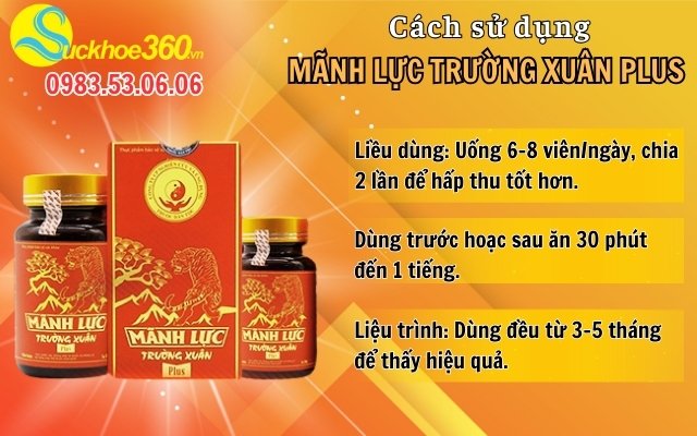 Hướng dẫn sử dụng Mãnh Lực Trường Xuân Plus đúng cách