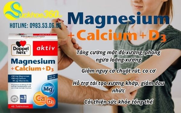 Những công dụng của viên uống Magnesium Calcium D3