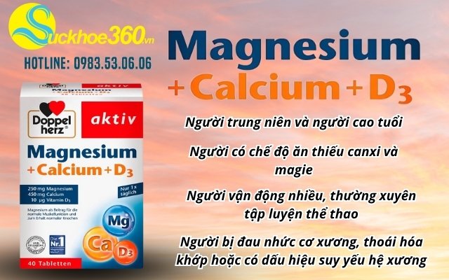 Đối tượng nên sử dụng viên uống Magnesium Calcium D3