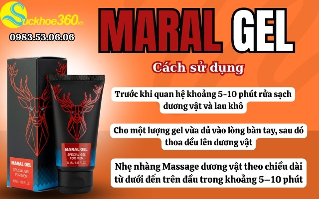Hướng dẫn sử dụng Maral Gel đúng cách