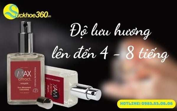 Nước hoa Max Pheromone lưu hương khoảng bao lâu