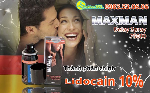 thành phần maxman delay spray 75000