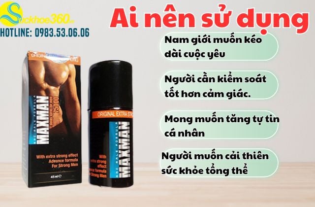 Ai nên dùng Maxman Delay Spray For Men 75000