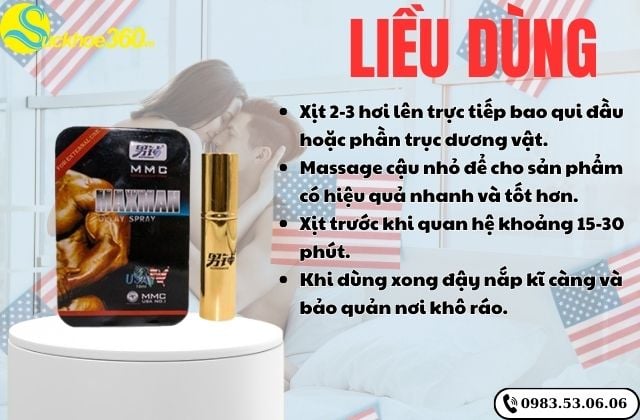 Cách sử dụng chai xịt Maxman