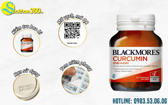 Cách nhận biết Blackmores Curcumin One-A-Day chính hãng
