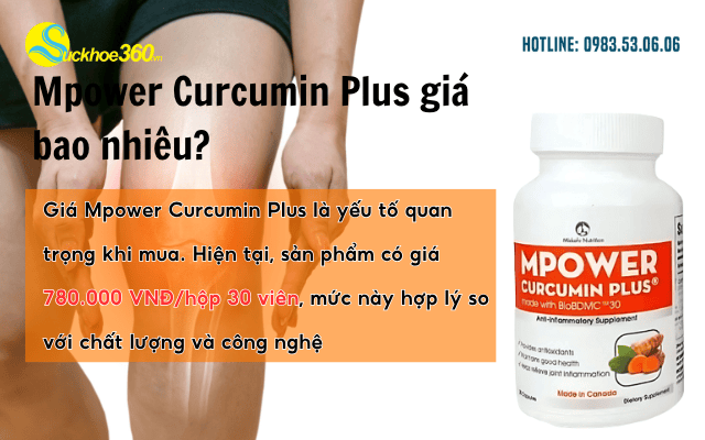MPower Curcumin Plus giá bao nhiêu