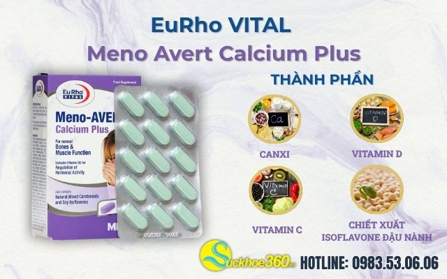 thành phần EuRho VITAL  Meno Avert Calcium Plus