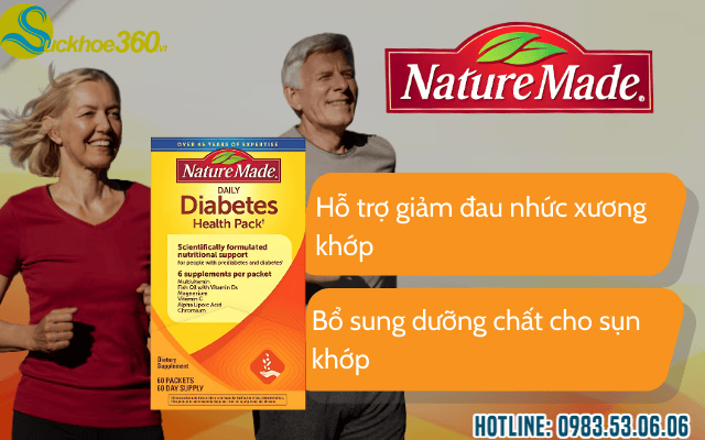 Nature Made Diabetes Health Pack 60 gói Mỹ là sản phẩm gì?