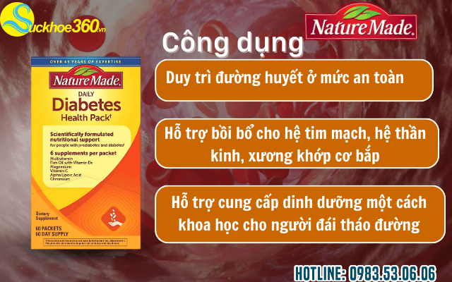 Công dụng vượt trội của Nature Made Diabetes Health Pack trong việc quản lý tiểu đường