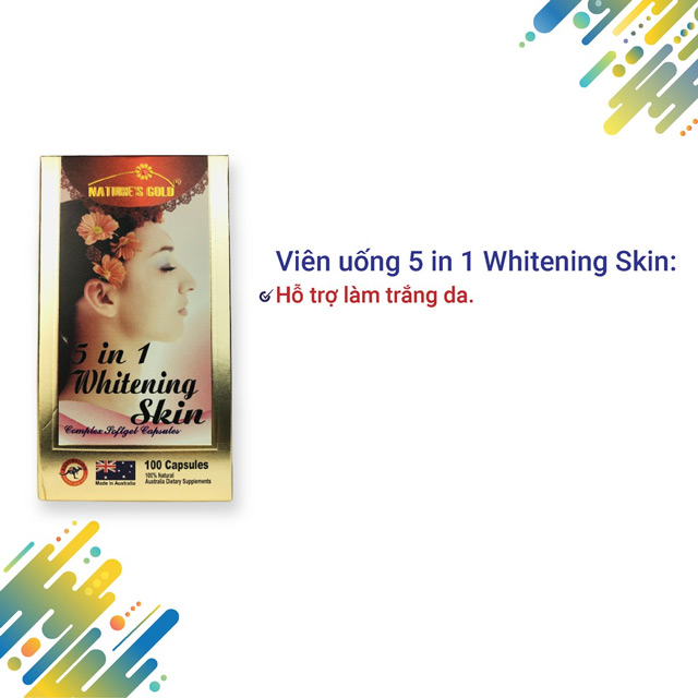 Nature’s Gold Whitening Skin 5 in 1 - Công thức làm trắng da tự nhiên
