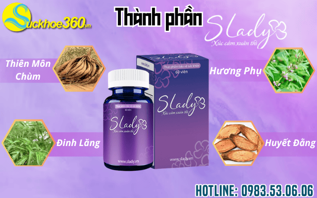 Thành phần nổi bật của viên uống Slady