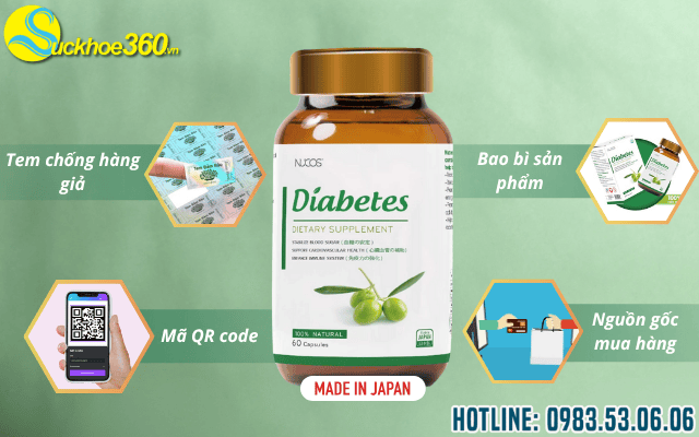 Cách nhận biết Nucos Diabetes chính hãng