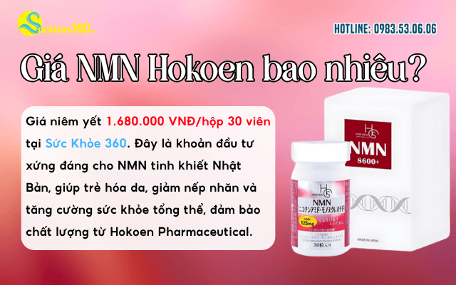 NMN Hokoen Nhật Bản giá bao nhiêu