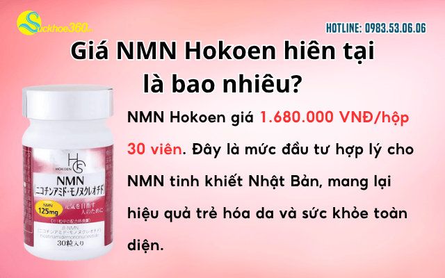 NMN Hokoen Nhật Bản giá bao nhiêu