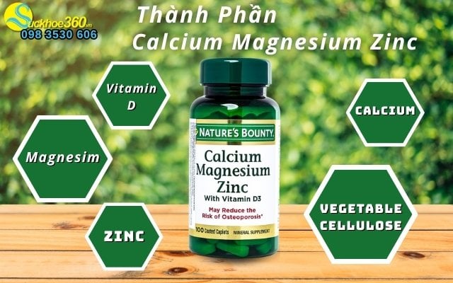 Thành phần chính có trong Calcium Magnesium Zinc