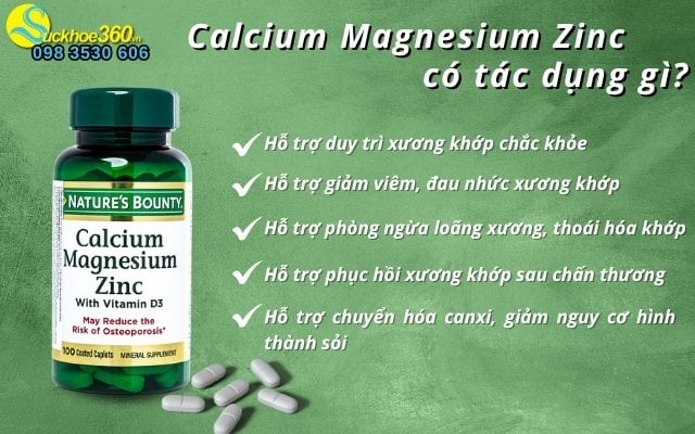 Calcium Magnesium Zinc có tác dụng gì?
