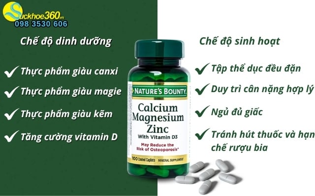 Chế độ dinh dưỡng và sinh hoạt có lợi cho cơ xương khớp