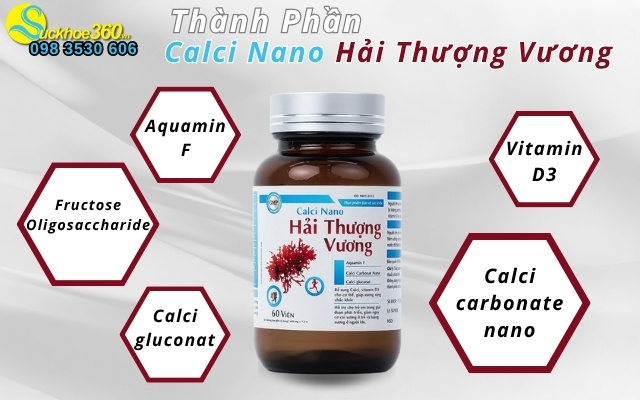 Thành phần có trong Calci Nano Hải Thượng Vương