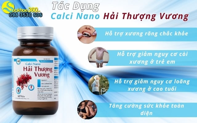 Tác dụng của Calci Nano Hải Thượng Vương