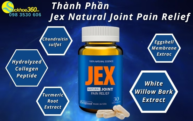 Thành phần của Jex Natural Joint Pain Relief