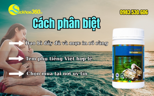 Phân biệt Oyster Extract Vitatree