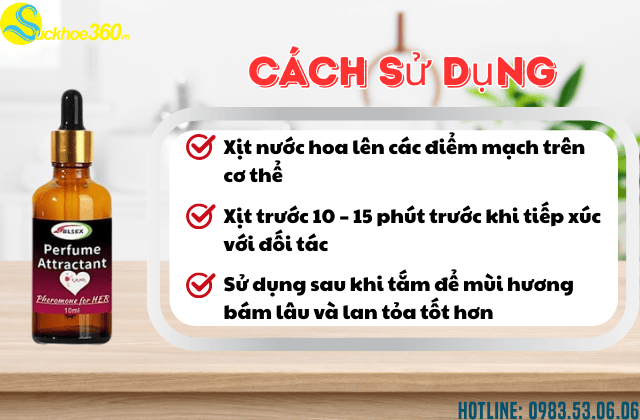 Hướng dẫn sử dụng&nbsp;Perfume Attractant Women