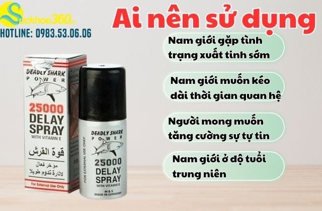 Đối tượng sử dụng Power 25000 Delay Spray