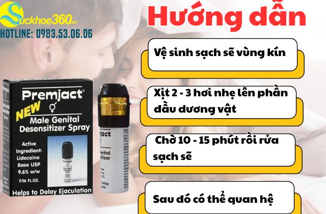 Cách sử dụng chai xịt Premjact hiệu quả