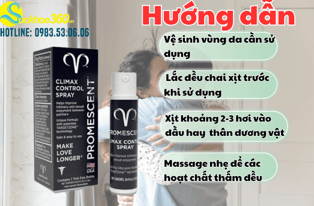 Hướng dẫn sử dụng chai xịt Promescent hiệu quả