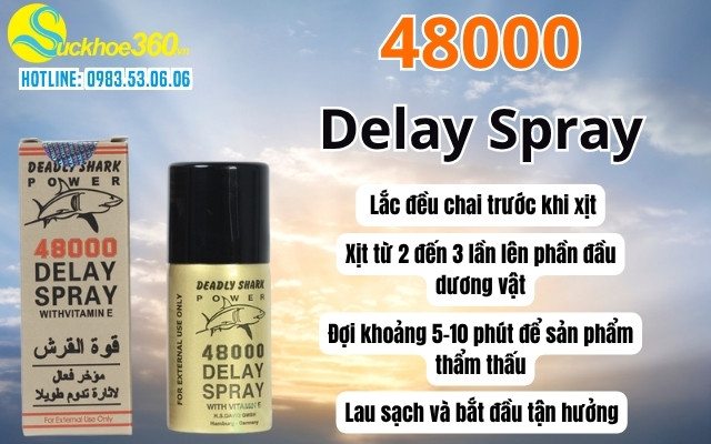 Hướng dẫn sử dụng 48000 Delay Spray
