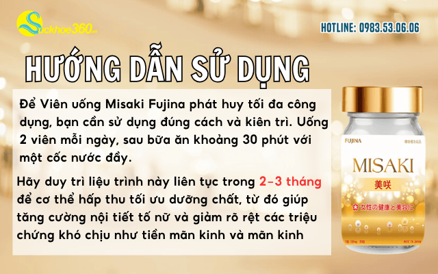 hướng dẫn sử dụng Viên uống Misaki Fujina
