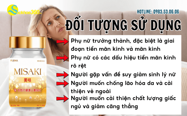 đối tượng sử dụng Viên uống Misaki Fujina