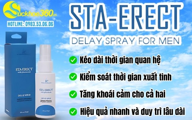 Xịt Sta‑Erect Delay Spray có những công dụng gì?