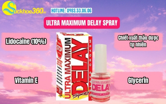Xịt Ultra Maximum Delay Spray có thành phần gì