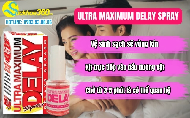 Cách sử dụng Xịt Ultra Maximum Delay Spray